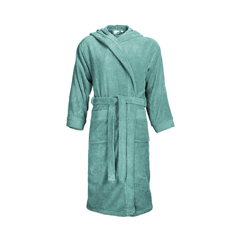 KALEBA Kvalitní župan s kapucí, modro šedá, XXL/XXXL