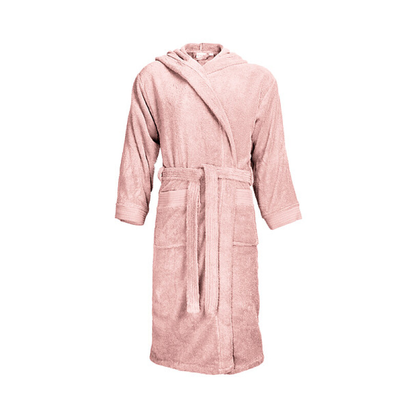 KALEBA Kvalitní župan s kapucí, světle růžová, XXL/XXXL
