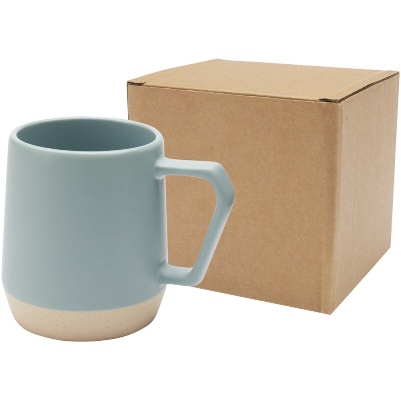 Keramický hrnek s matným povrchem 300 ml, jemně modrá