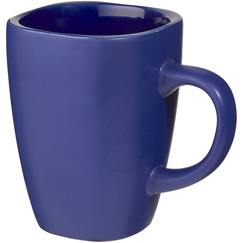 Keramický hrnek se světle hnědým dnem, objem 360 ml, bílá