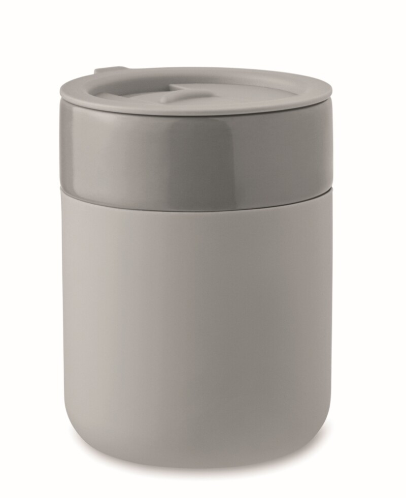 Keramický pohárek 330 ml, šedá
