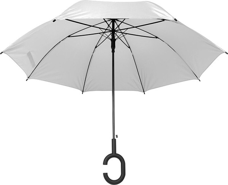 Klasický deštník, pr.103cm, s madlem na ruku, bílý