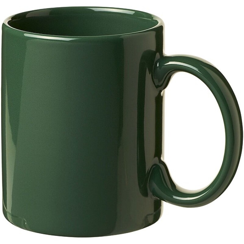 Klasický keramický hrnek o objemu 330 ml, tmavě zelená