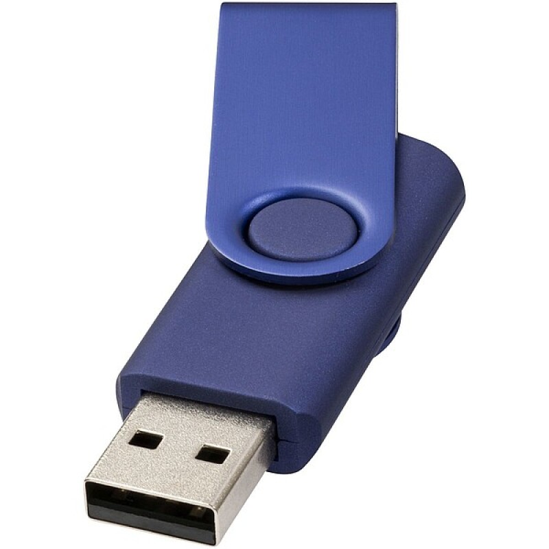 Kovový USB Rotate, 4 GB, černá, cena na vyžádání