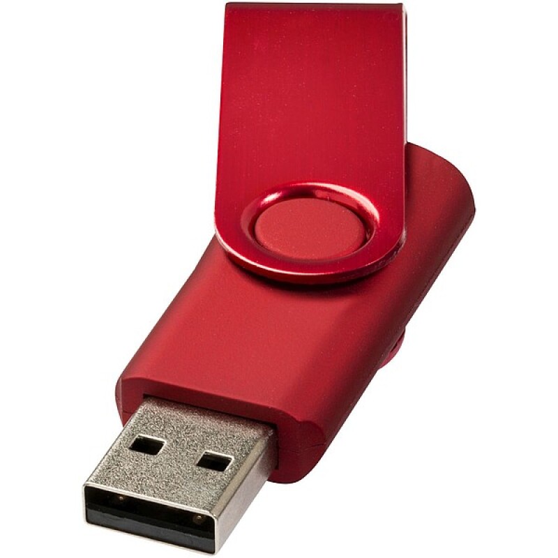 Kovový USB Rotate, 4 GB, námořní modrá, cena na vyžádání