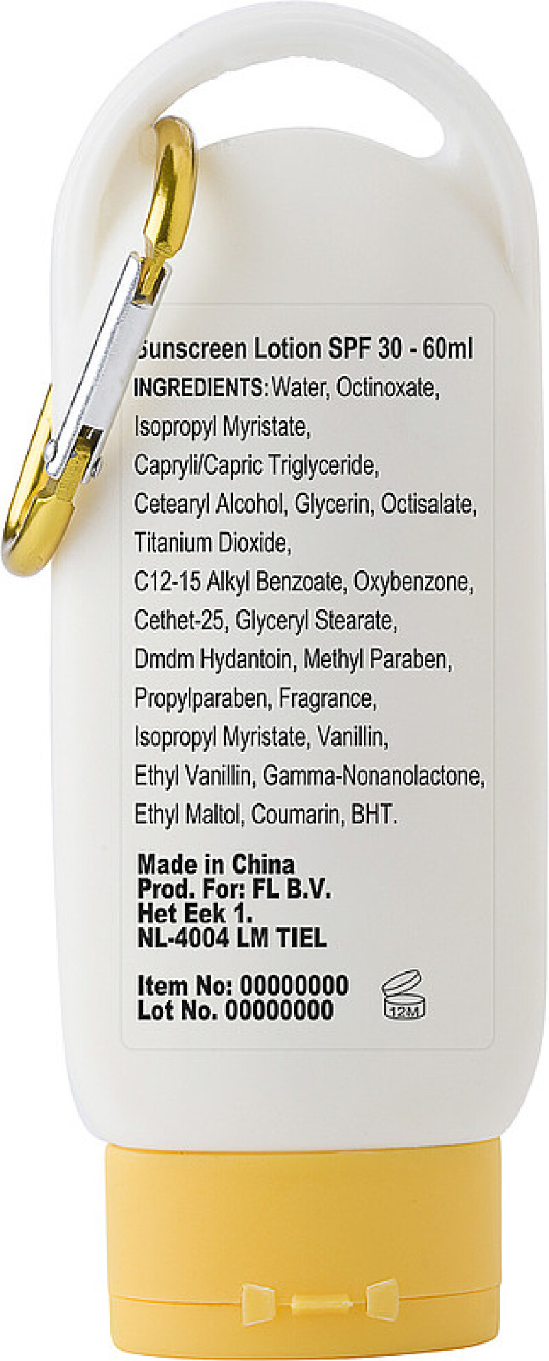 CHLOE Krém na opalování, 60ml, SPF30, žluté víčko a karabina