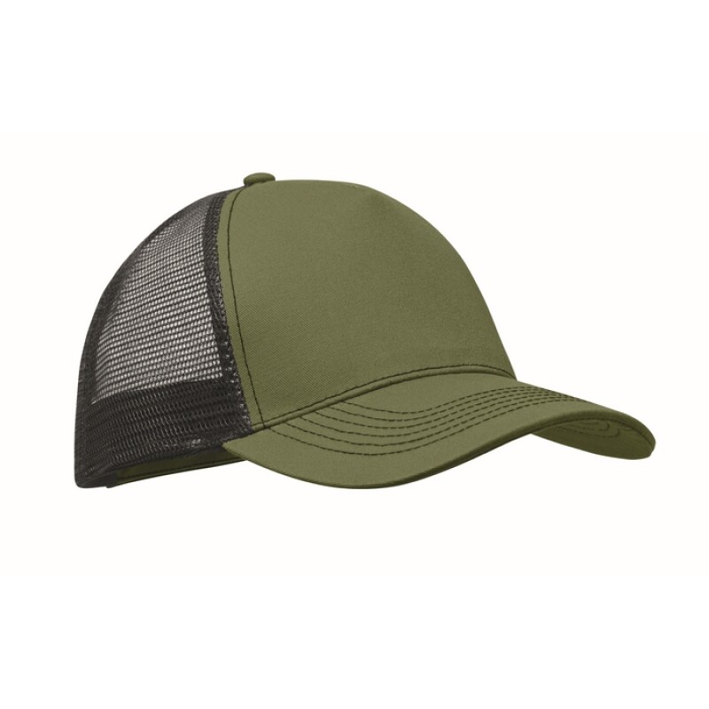 Kšiltovka trucker s 5 panely, vojenská zelená