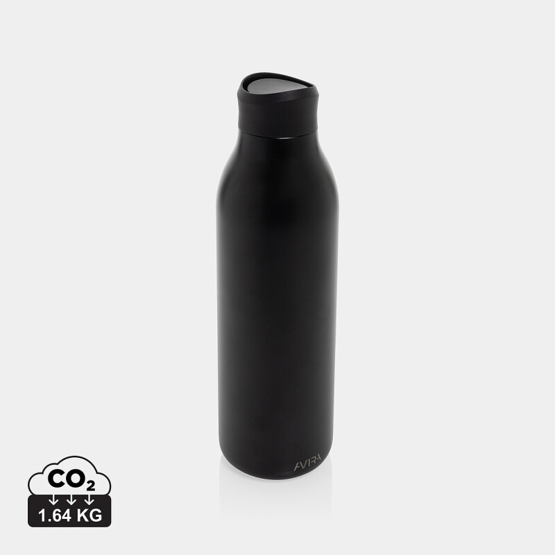 Láhev na vodu 600ml z nerezové oceli, černá