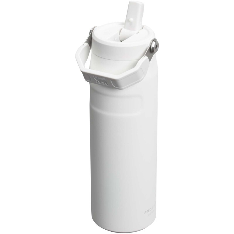 Láhev na vodu vyklápěcím brčkem 700 ml, bílá