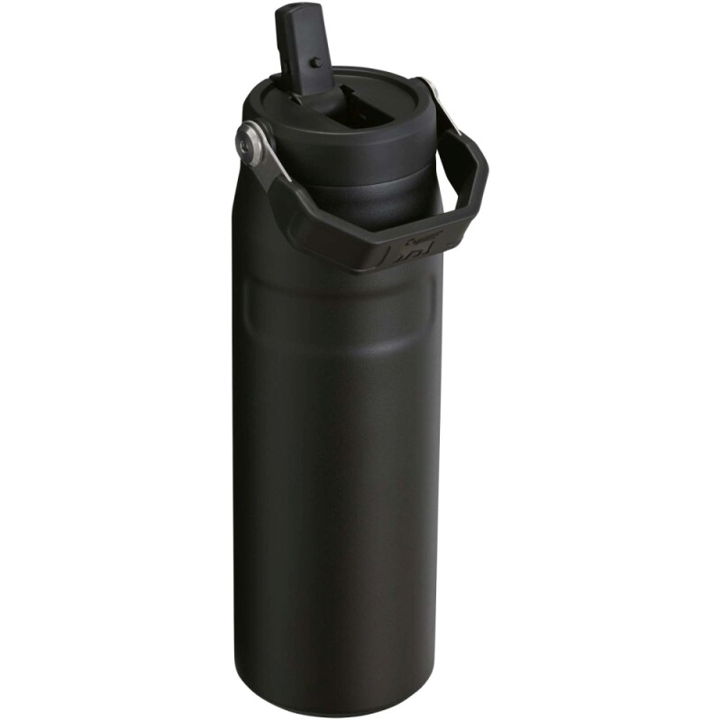 Láhev na vodu vyklápěcím brčkem 700 ml, černá