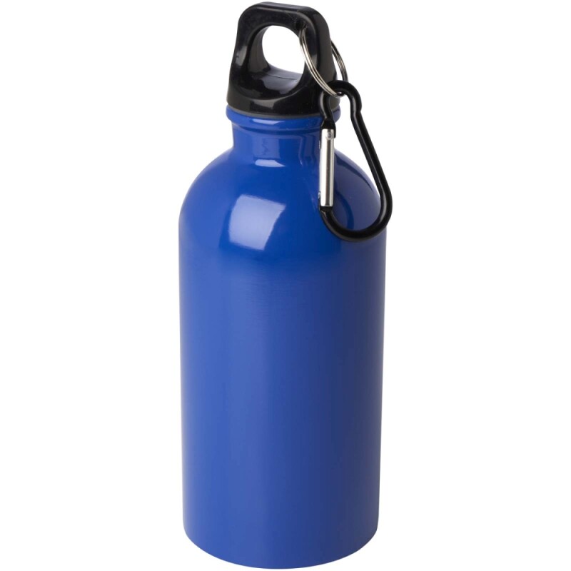 Láhev na vodu z nerezové oceli s karabinou 400ml, královská modrá