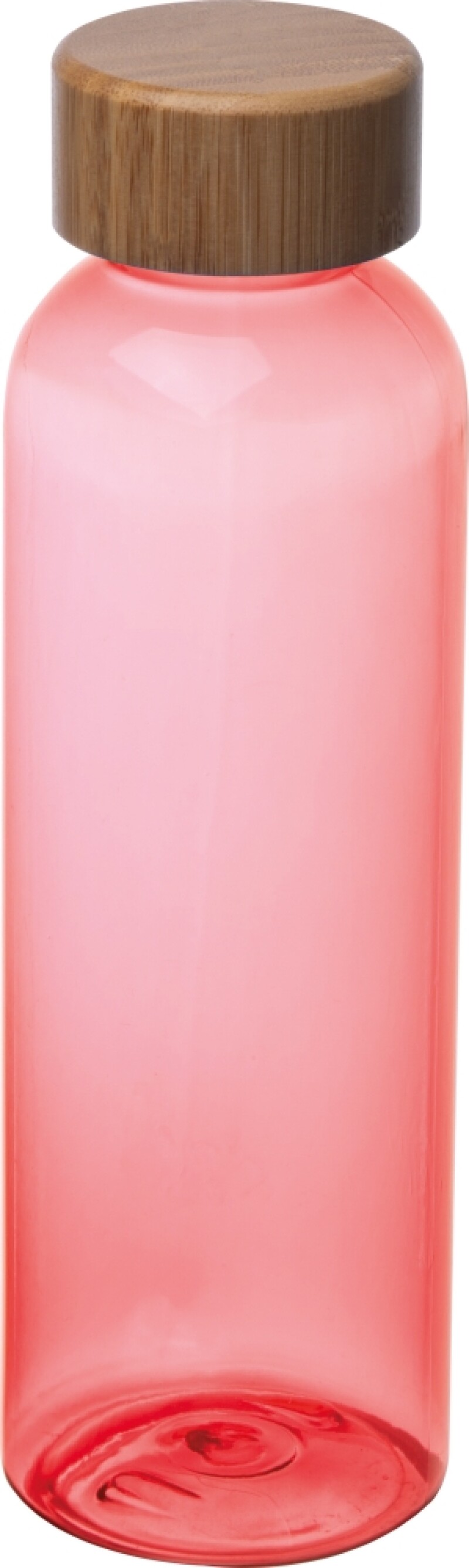 Láhev s bambusovým víčkem 500 ml, červená