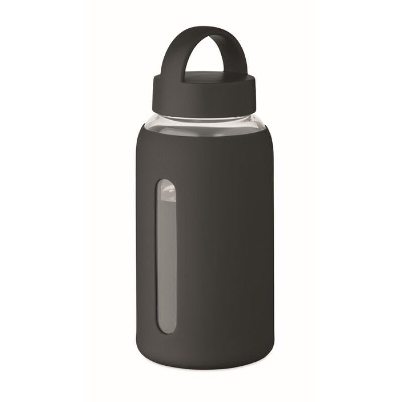 PARLA Láhev z borosilikátového skla 600 ml, černá