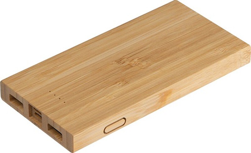 LEONFA Powerbanka 8000mAh s bambusovým povrchem