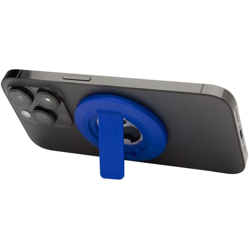 Magnetický stojánek na telefon z recyklovaného plastu s otvírákem na lahve, královská modrá