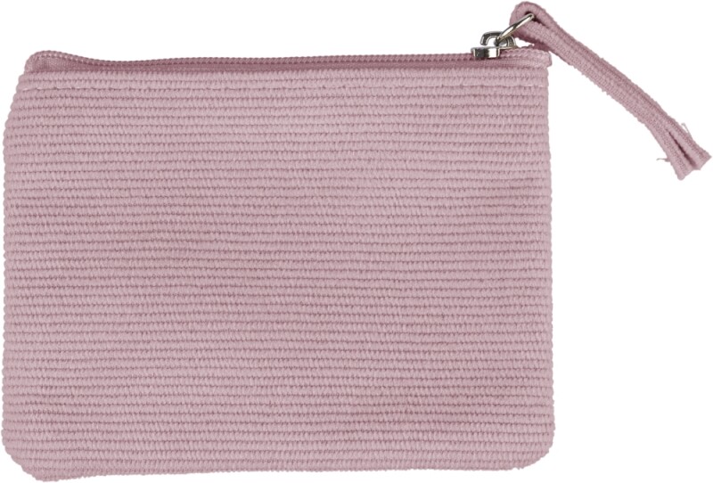Manšestrová peněženka na zip, jemně růžová