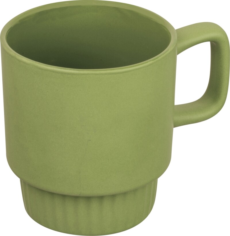 Matný keramický hrek 300 ml, světle zelená