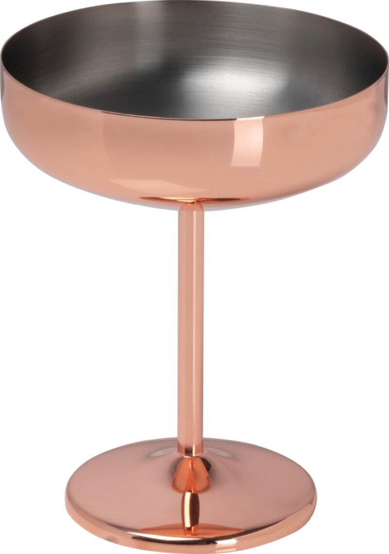 Měděná sklenice na martini 300 ml, růžová