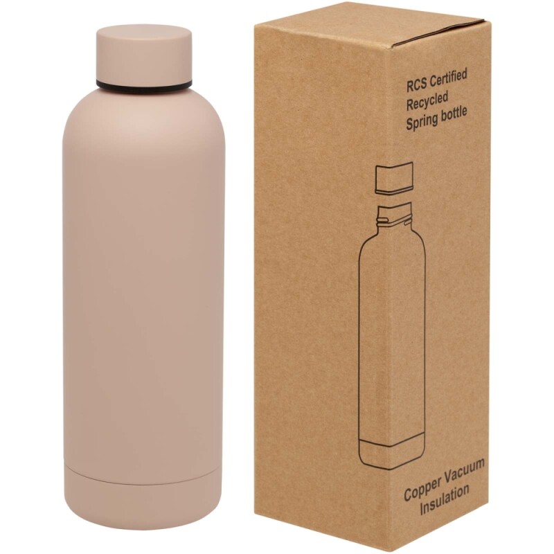 Měděná vakuově izolovaná láhev 500ml, světle růžová