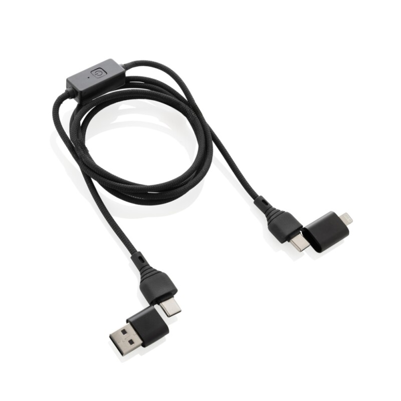 Nabíjecí/datový kabel Datalock 60W s ochranou proti hacknutí, černá