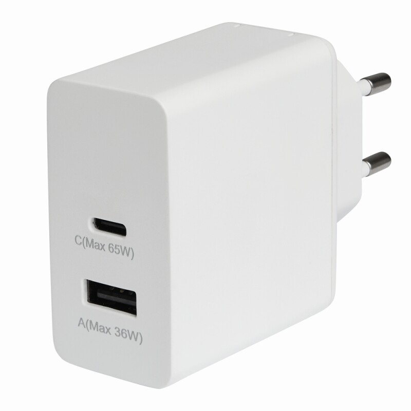 Napájecí zástrčka USB adaptéru, bílá