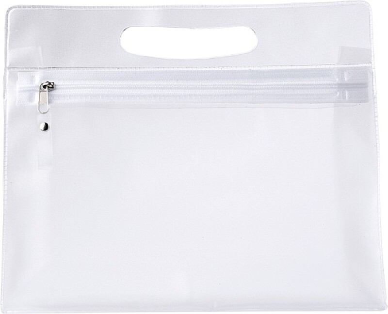 NATESA Kosmetická průhledná taštička na zip s uchem, transparentní