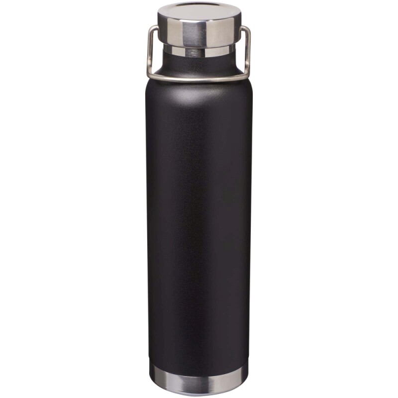 Nerezová láhev na vodu s měděnou vakuovou izolací 650ml, černá