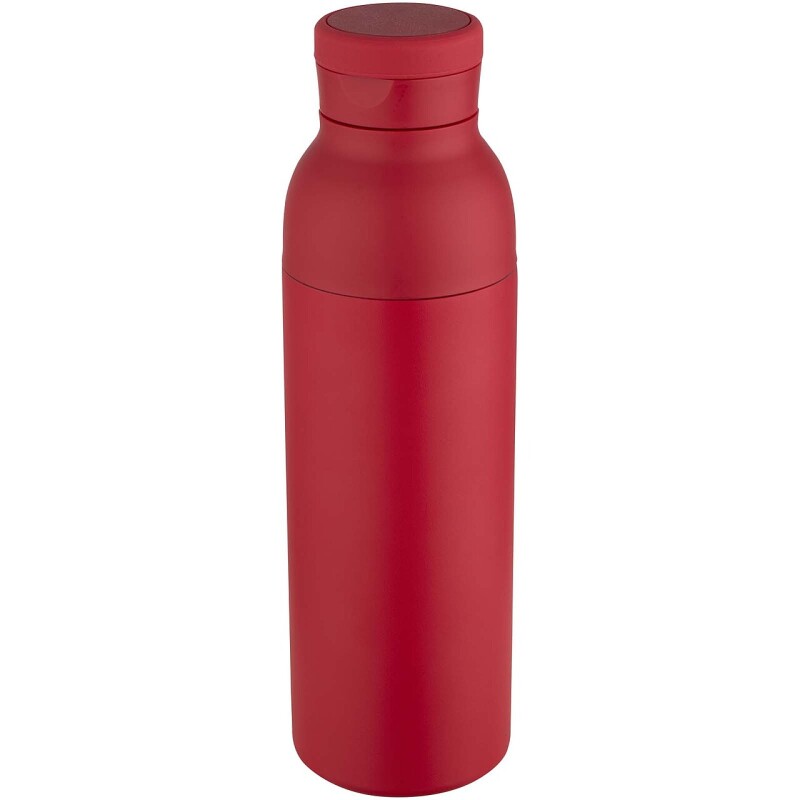 Nerezová láhev na vodu s vakuovou izolací 650 ml, červená