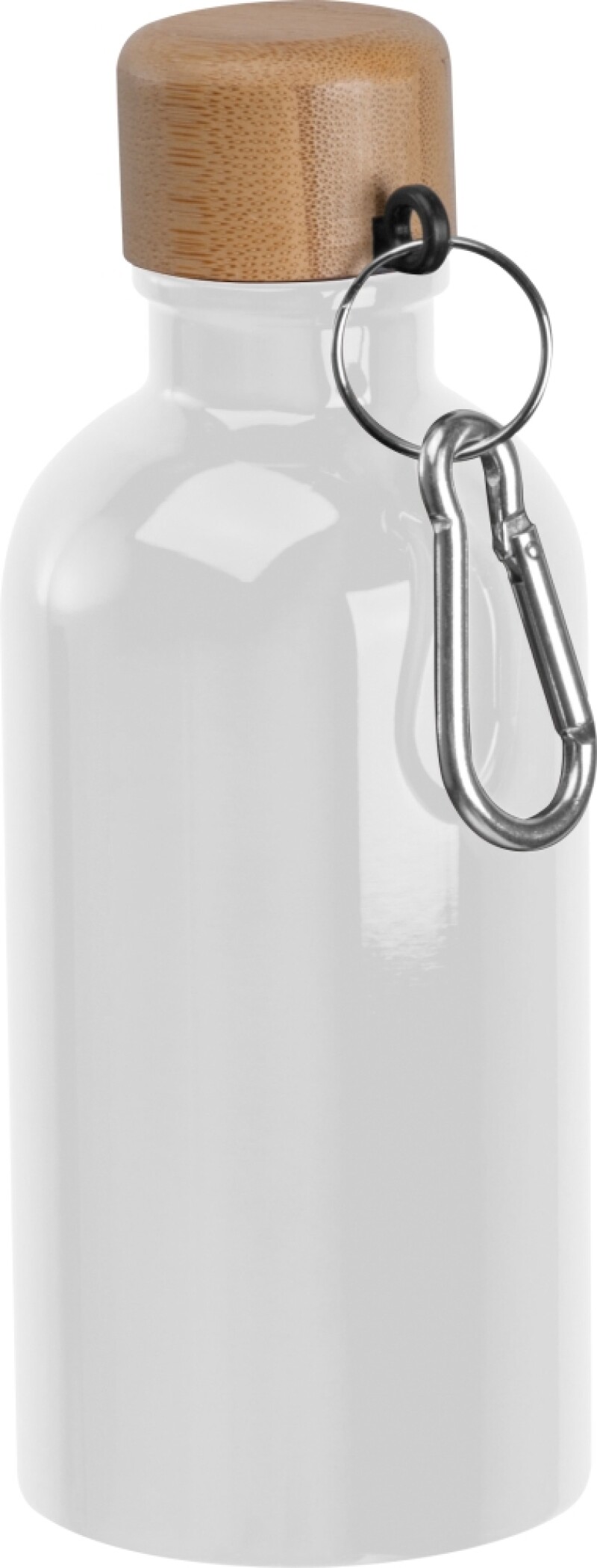 Nerezová láhev s karabinou 400 ml, bílá
