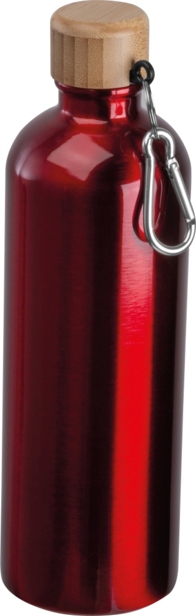 Nerezová láhev s karabinou 750 ml, červená