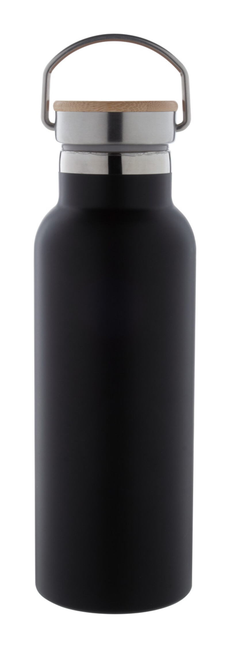 Nerezová termoska 500ml s bambusem na víčku, černá