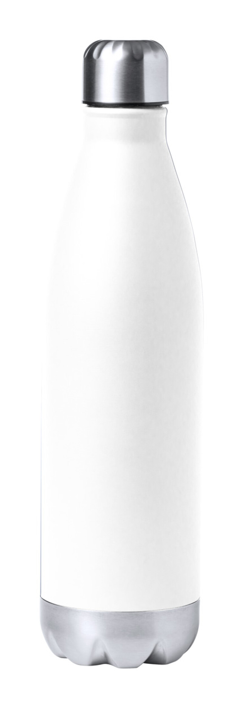 Nerezová termoska ve tvaru láhve, 750ml, izolovaná mědí, bílá