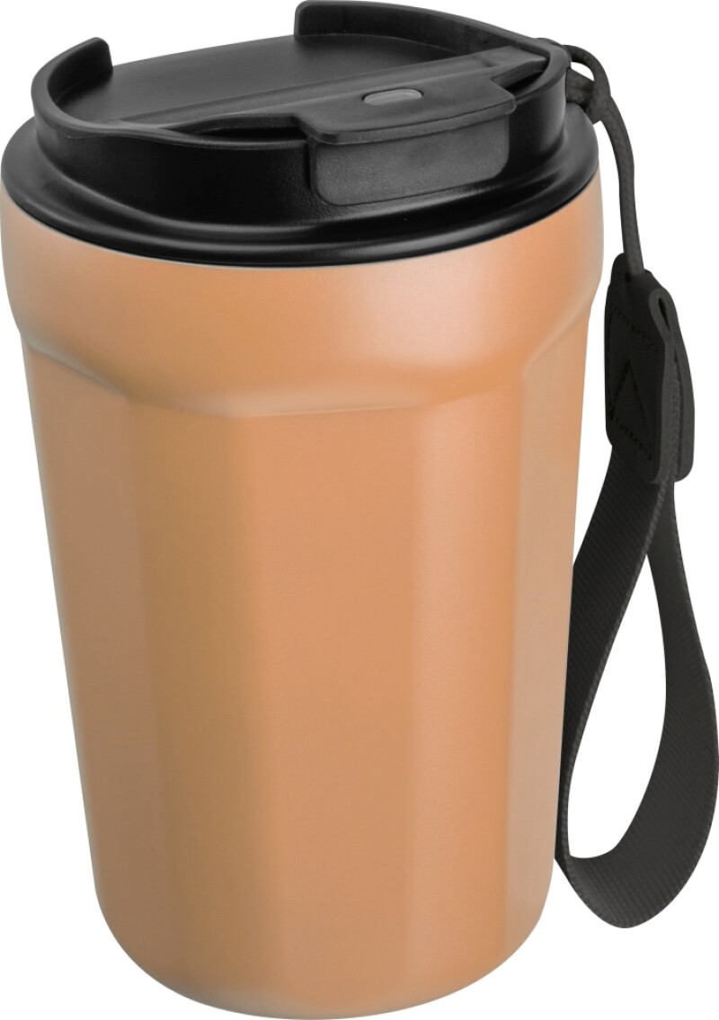 Nerezový cestovní termohrnek 350 ml, béžová