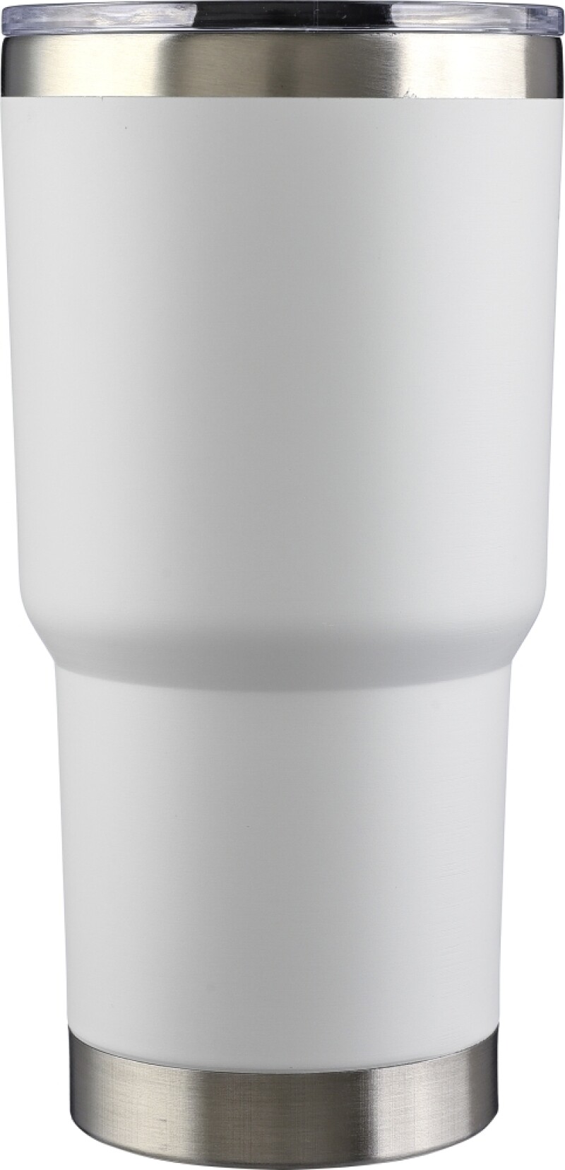 Nerezový dvoustěnný termohrnek 590 ml, bílá