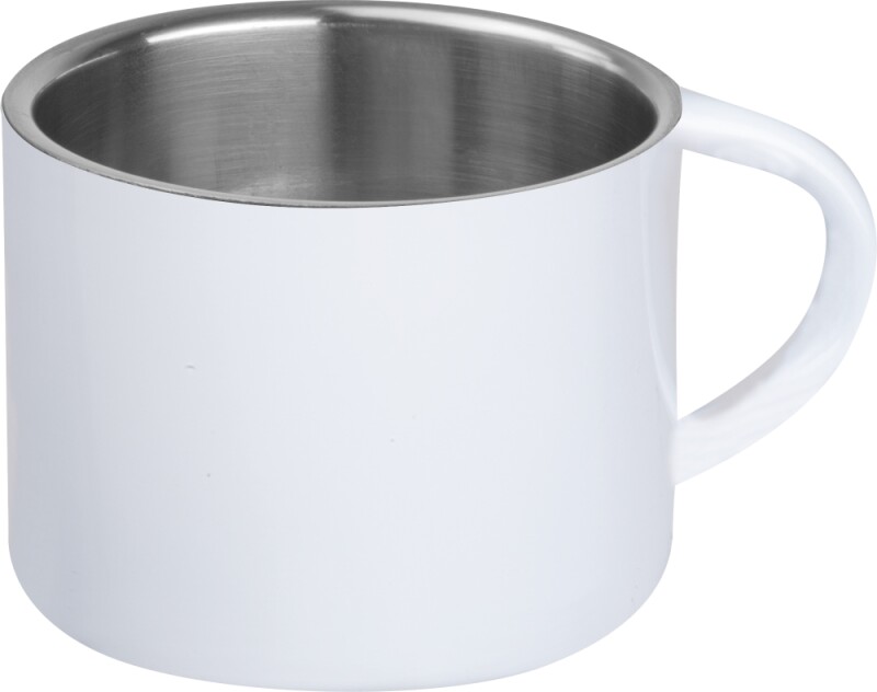 Nerezový hrnek na espresso 80ml, bílá
