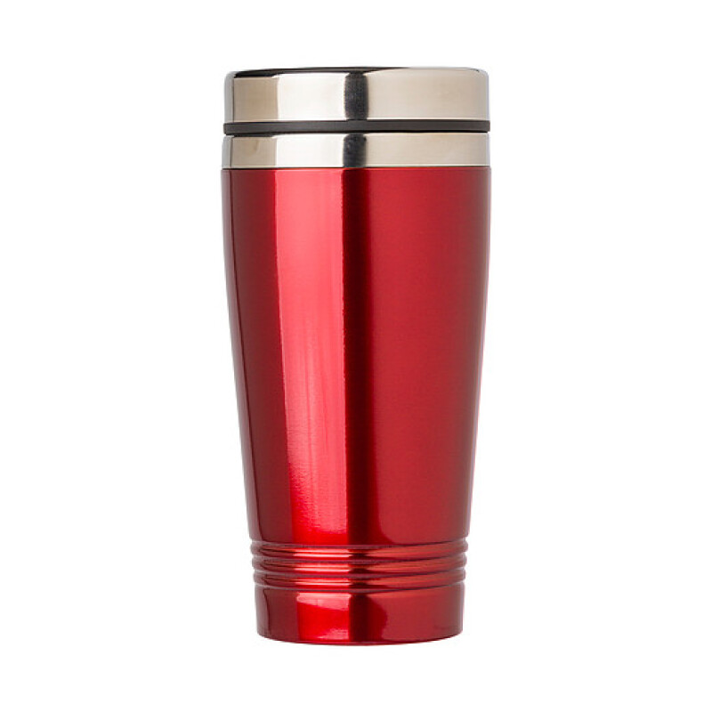 FELIAS Nerezový termohrnek s víčkem, 450 ml, červená