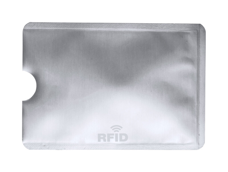 Obal na kartu s RFID ochranou, stříbrný