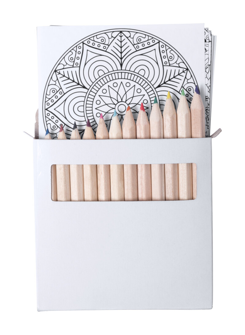 Omalovánky mandala s pastelkami