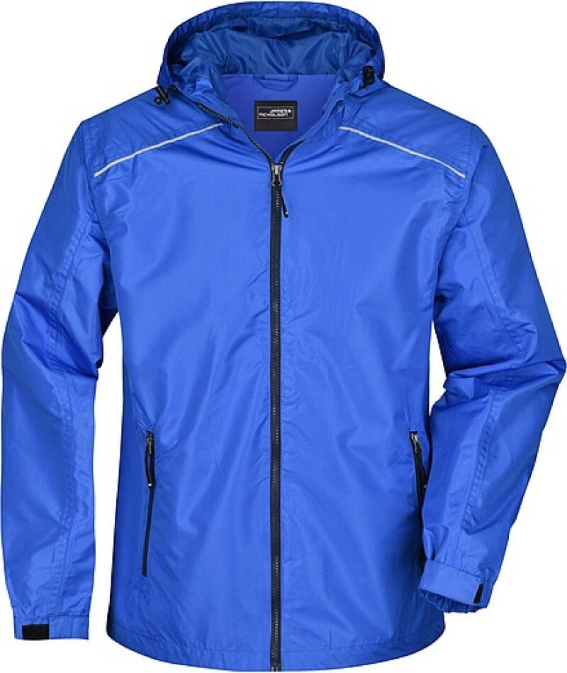 Pánská bunda do deště James & Nicholson RAIN, královská modrá, XL