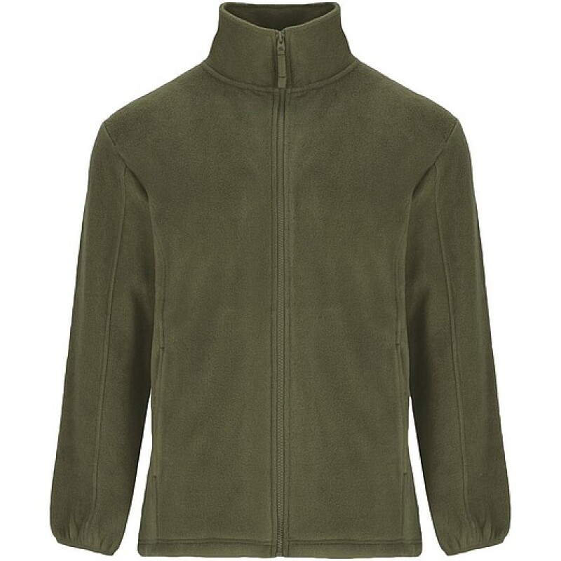 Pánská fleecová celorozepínací bunda, ROLY ARTIC, vojenská zelená tmavá, vel. 3XL