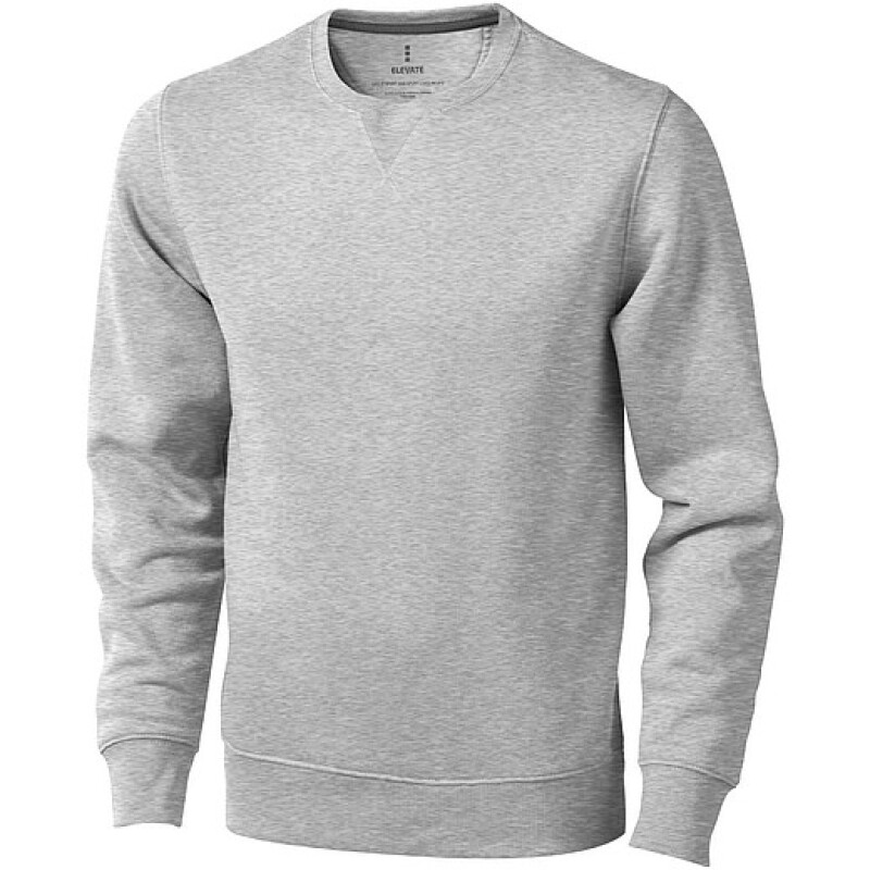 Unisex mikina s kulatým výstřihem Elevate Arora, velikost S, šedý melír