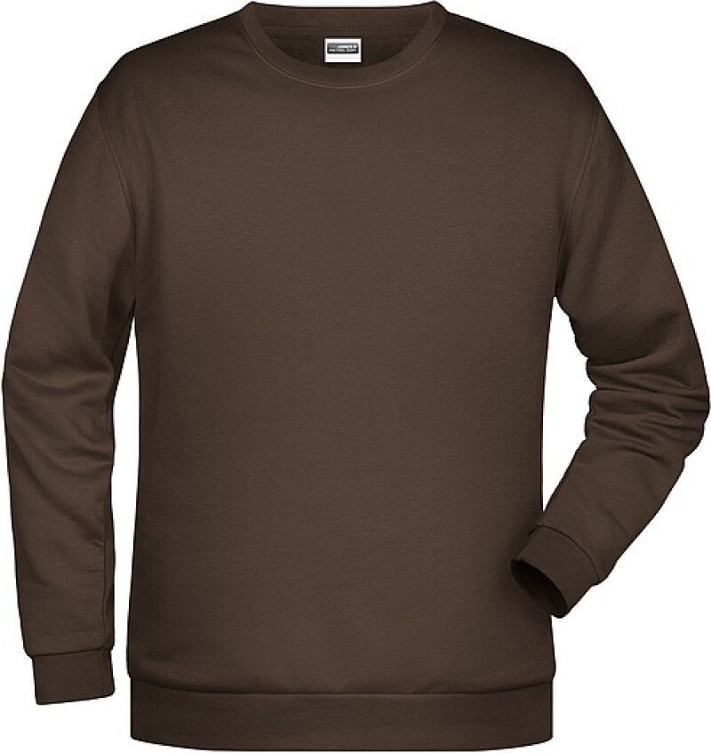 Pánská mikina James Nicholson sweatshirt men, hnědá, vel. 5XL