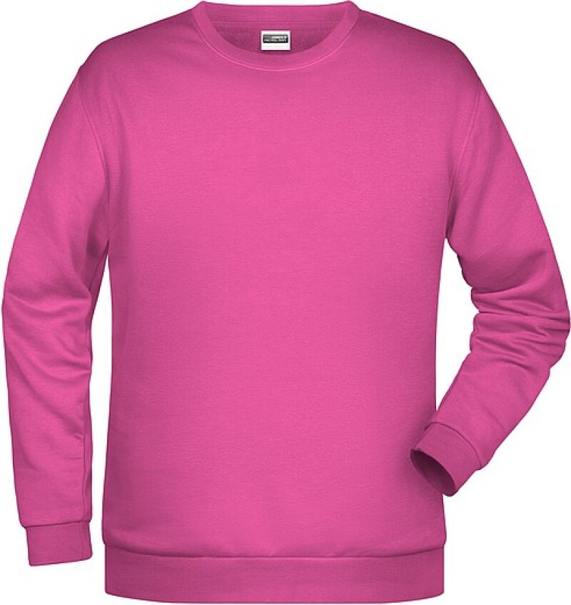 Pánská mikina James Nicholson sweatshirt men, růžová, vel. L