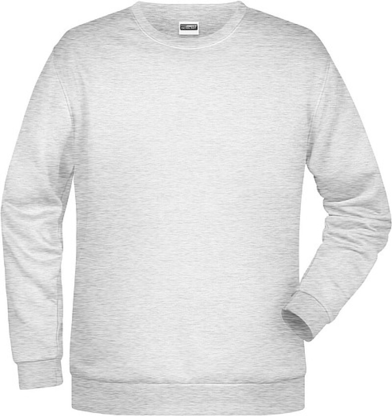 Pánská mikina James Nicholson sweatshirt men, sv. šedý melír, vel. S