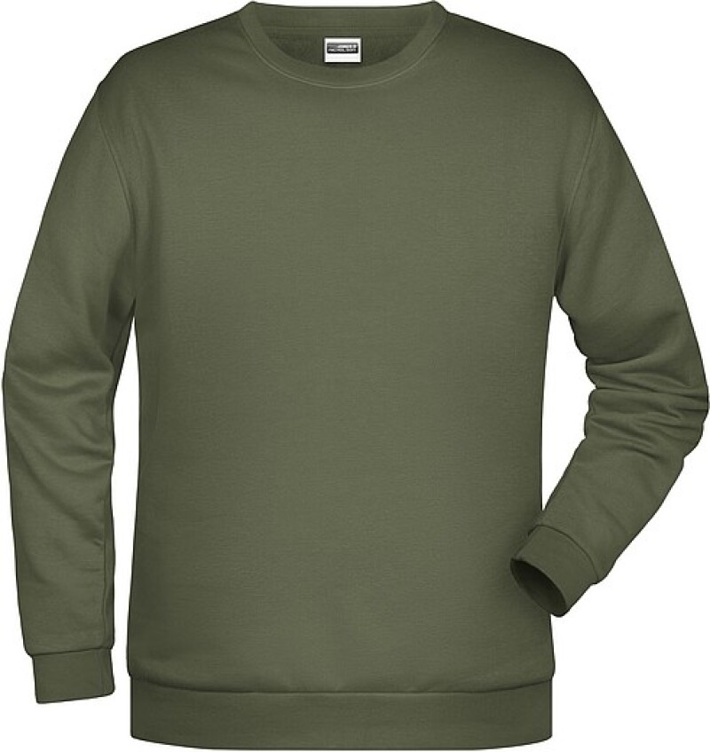 Pánská mikina James Nicholson sweatshirt men, tmavá zelená vojenská, vel. XXL