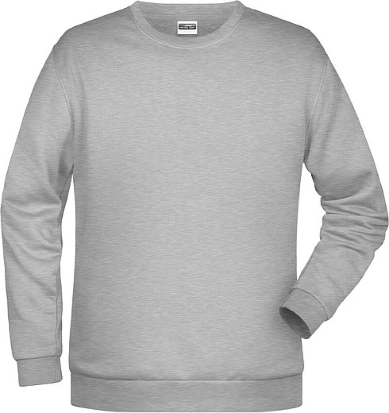 Pánská mikina James Nicholson sweatshirt men, tmavě šedý melír, vel. 5XL