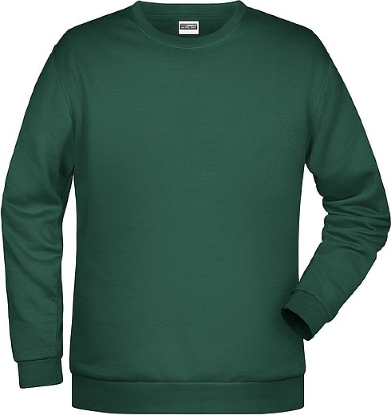Pánská mikina James Nicholson sweatshirt men, tmavě zelená, vel. 5XL