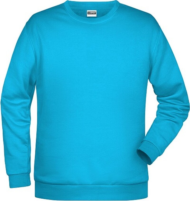Pánská mikina James Nicholson sweatshirt men, tyrkysová, vel. 5XL