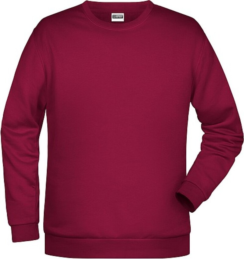 Pánská mikina James Nicholson sweatshirt men, vínová, vel. M