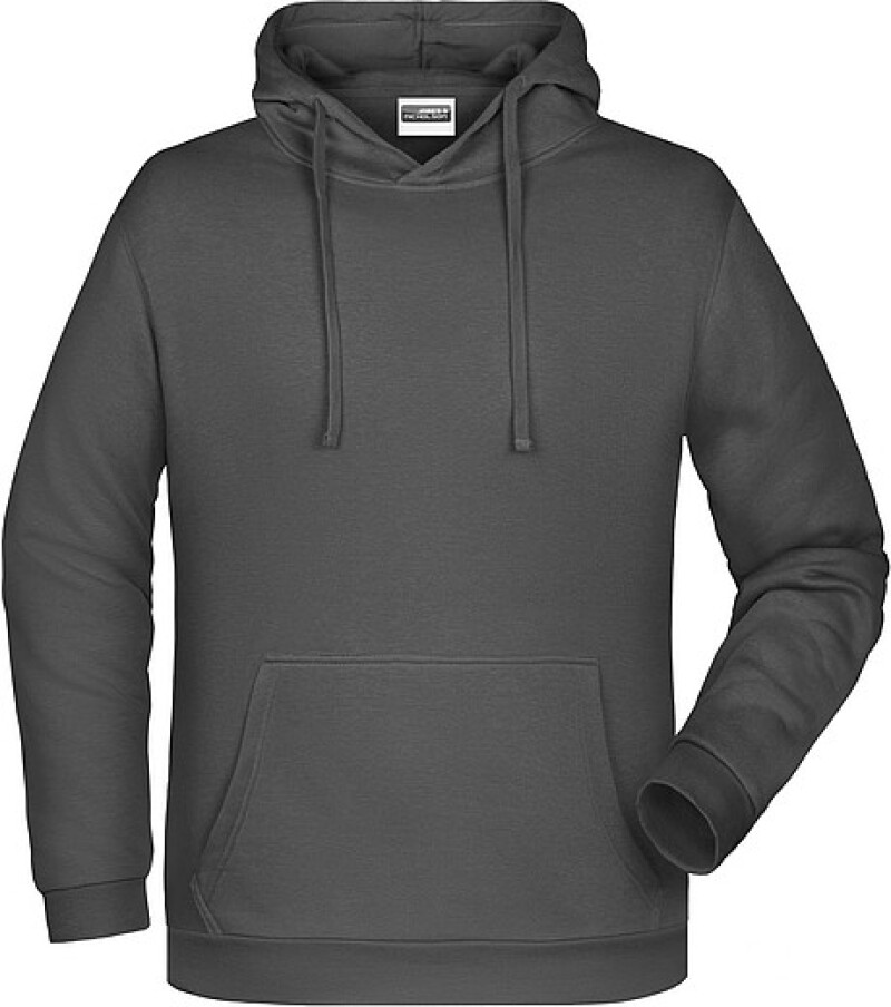Pánská mikina s kapucí James Nicholson sweat hoodie men, antracitová, vel. 4XL